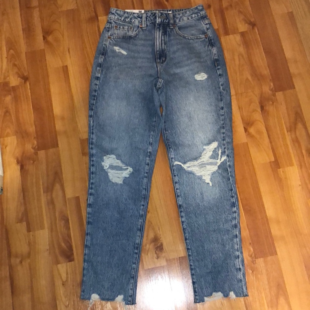 GARAGE | Jenny Blue Ripped Mom Jeans